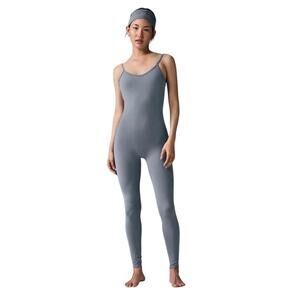 Alo Yoga Airbrush One And Done Onesie Gray Size Small